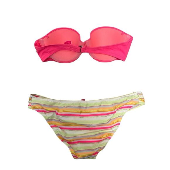 Victoria's Secret Bandeau Bikini Set MED 36B Set Striped - Picture 4 of 5